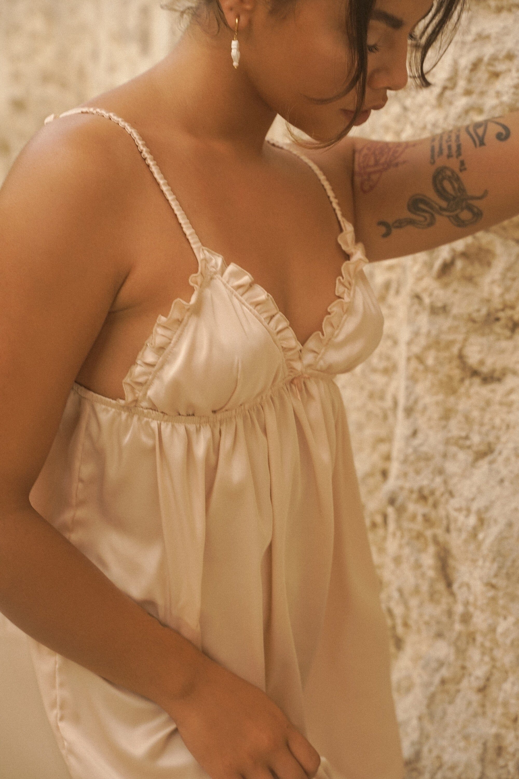 smooth  silk  playful  pink  nuisette  lune de miel  homewear  glamorous  babydoll