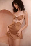 stay home sexy sensuel satin nuisette new lingerie lingerie homewear glamorous dentelle camel