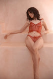 tulle  stunning  soft  sexy  set  red  Nouveautés  new lingerie  lingerie  handmade  corset  comfortable  bustier
