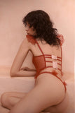 tulle  stunning  soft  sexy  set  red  Nouveautés  new lingerie  lingerie  handmade  corset  comfortable  bustier
