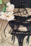 set lingerie luxe minuit à paris black
