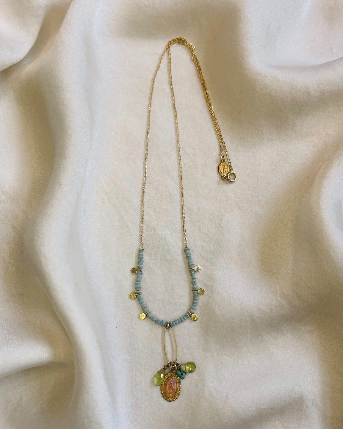 virgin mary  vermeil  turquoise  stunning  stone  simple  resin  peridot  pendant  pearls  necklace  medal  meaningful  jewelry  jewellery  gold  glamorous  gem  disk  colliers  collier  chic  charm  chain  brass  boho  bijoux  beads