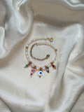  #bracelet  #perles  #girly  #gold  #crème   #blanc #rose #oeil #bonheur #cristal #bijoux #jelwery #jewellery #