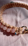 Collier "GEORGES" Quartz Rose 